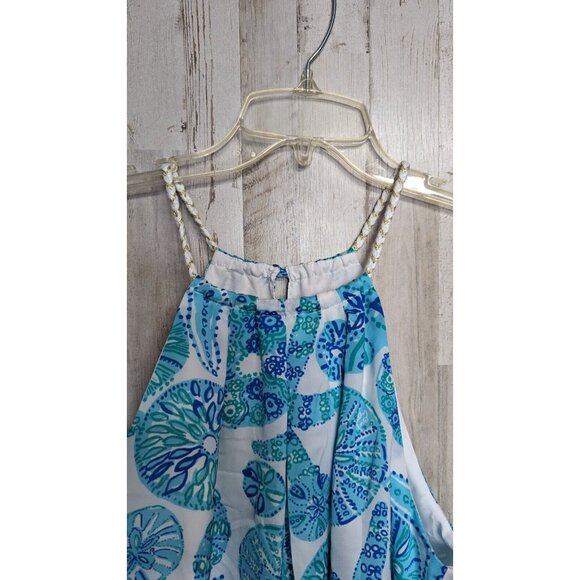 Lilly Pulitzer Seashell Sleeveless Halter Top Small Beach Coastal Nautical - Picture 2 of 9
